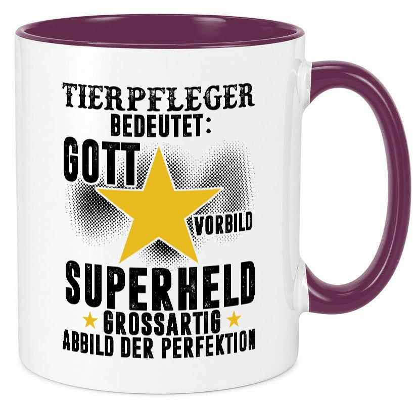 Bedeutung von Tierpfleger | Pflegeberuf Tierheim Humor Arbeit Kollegen Büro Tasse
