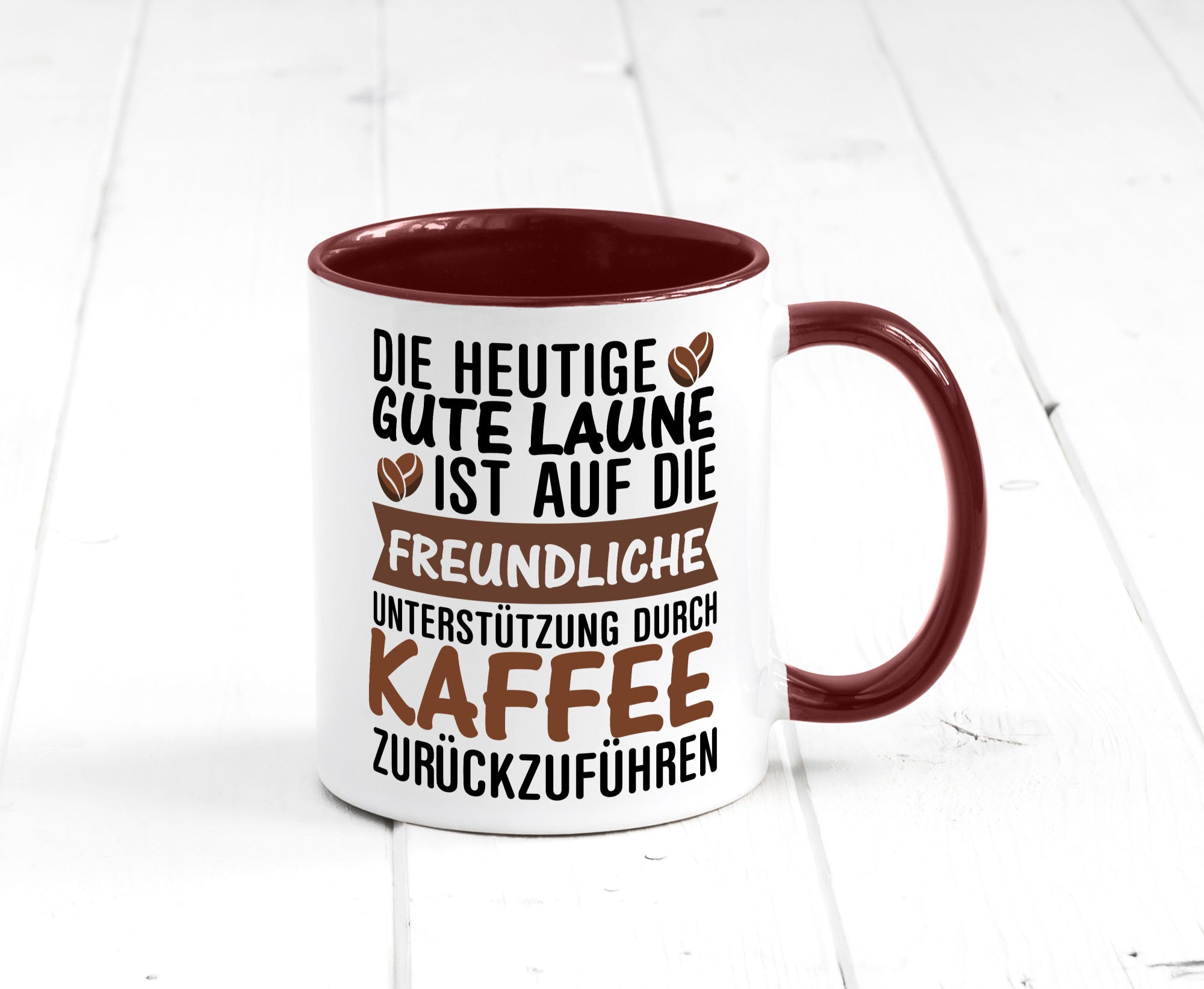 Unterstützung durch Kaffee | Kaffeliebhaber gute Laune Geschenk Humor