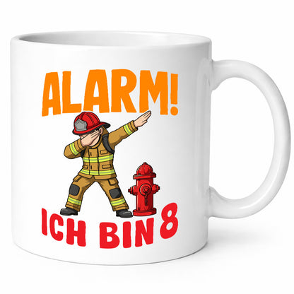 8. Geburtstag | 8 Jahre Feuerwehr Junge lustig Geschenkidee Geschenk Tasse