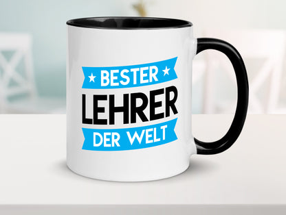 Bester Lehrer | Schule Beruf Schüler Geschenkidee Arbeit Kollegen Büro Humor Tasse