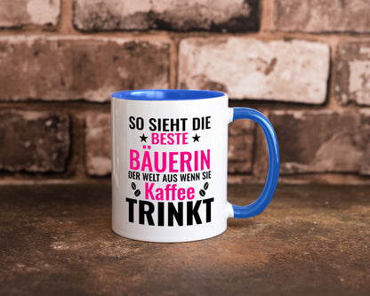 Kaffee trinkt: Bäuerin | Bauernhof Landwirtschaft Geschenk Humor Geschenkidee