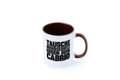 Tausche Mundschutz gegen Cabrio| | Cabrio Geschenkidee Humor Tasse