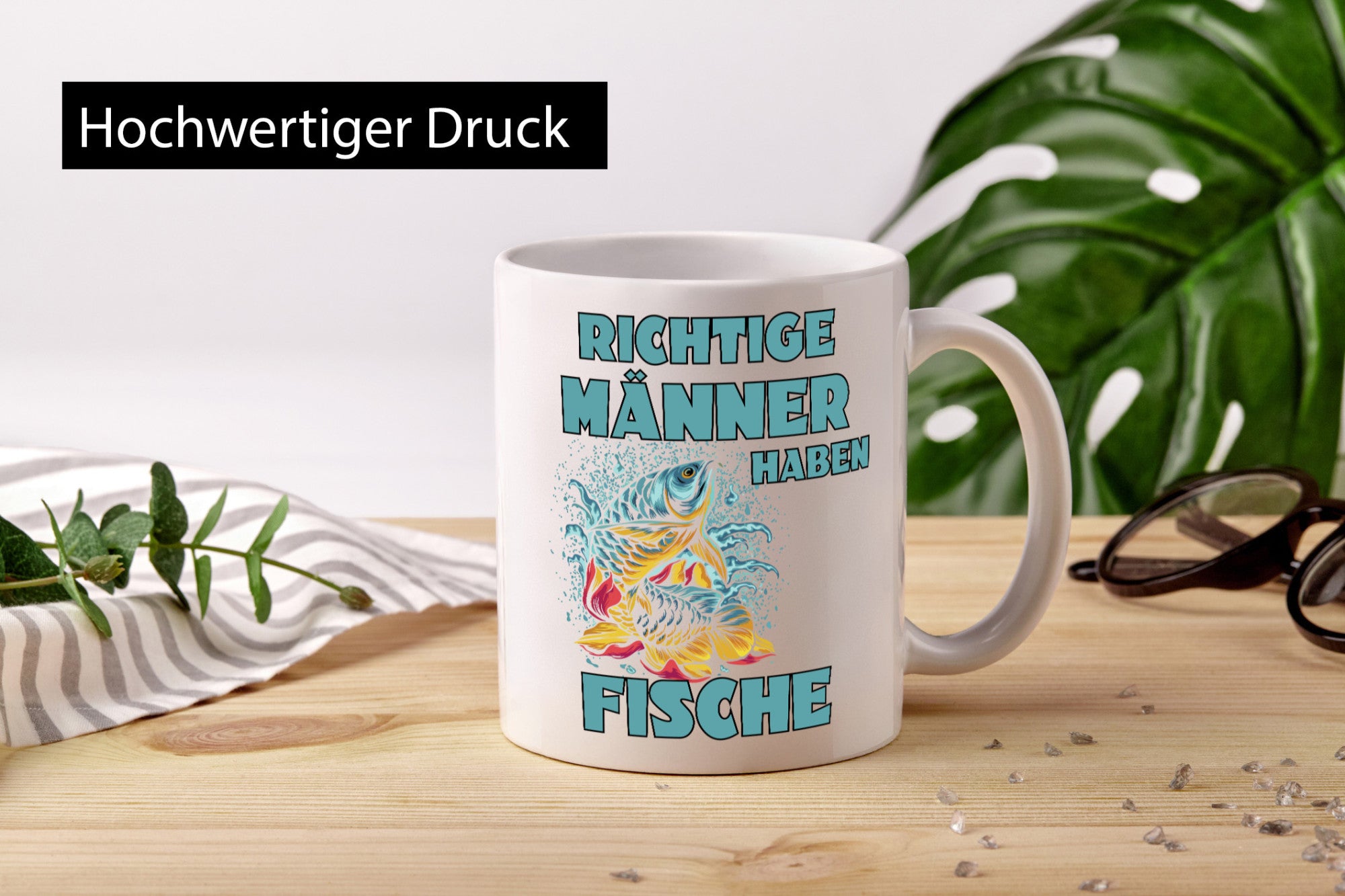 Richtige Männer haben Fische | Aquarium Humor Geschenkidee Tasse