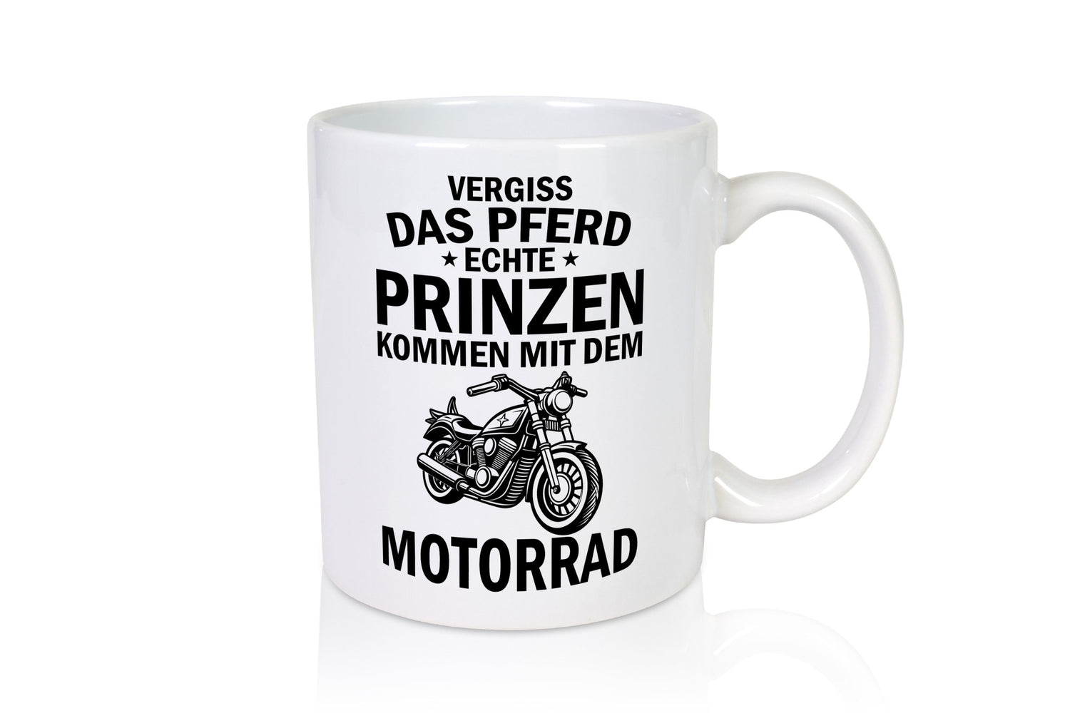 Vergiss das Pferd echte Prinzen kommen mit dem Motorrad v2 Geschenkidee Humor