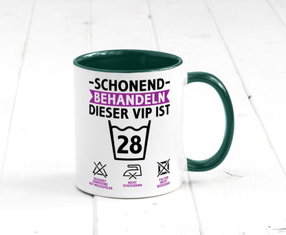 28 Geburtstag | schonend behandeln Jahre Humor Geschenkidee Tasse