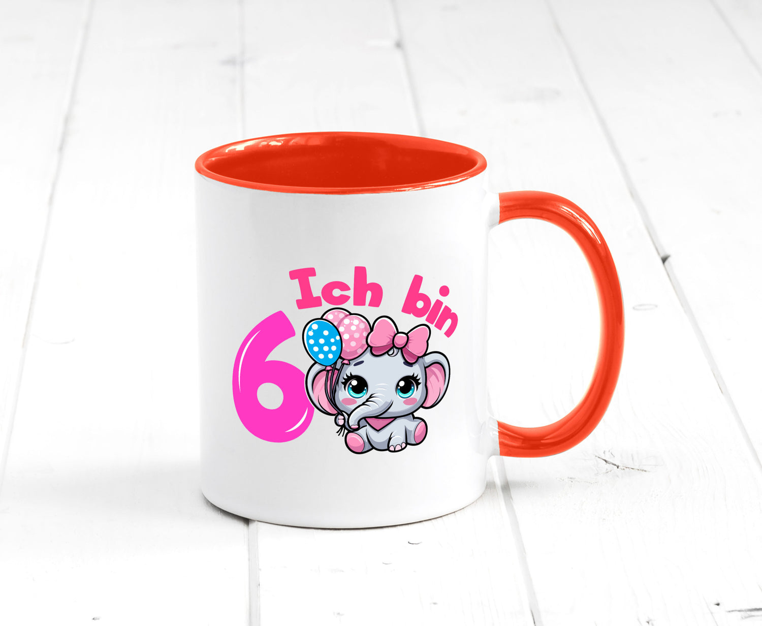 6. Geburtstag | 6 Jahre Elefant Mädchen Humor Geschenkidee Tasse