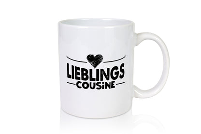 Lieblingscousine | Cousinen Tasse Verwandtschaft lustiger Spruch Geschenk Humor