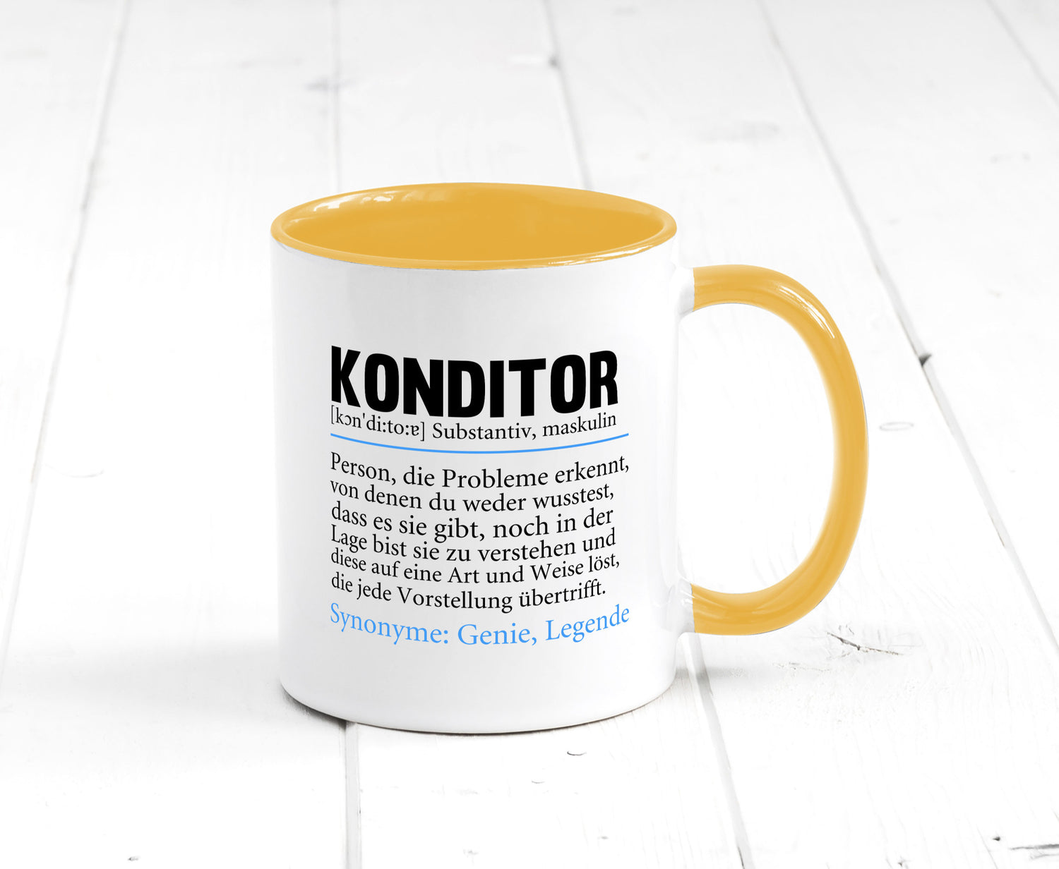 Konditor | Spruch Definition Konditorei lustiger Geschenk Humor Geschenkidee