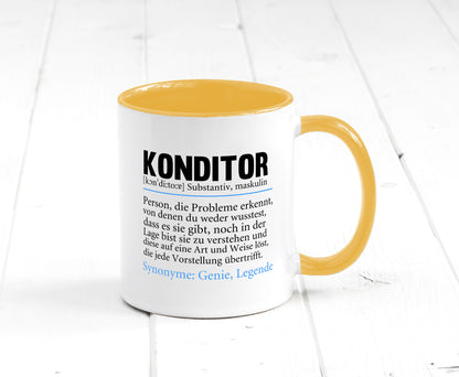 Konditor | Spruch Definition Konditorei lustiger Geschenk Humor Geschenkidee