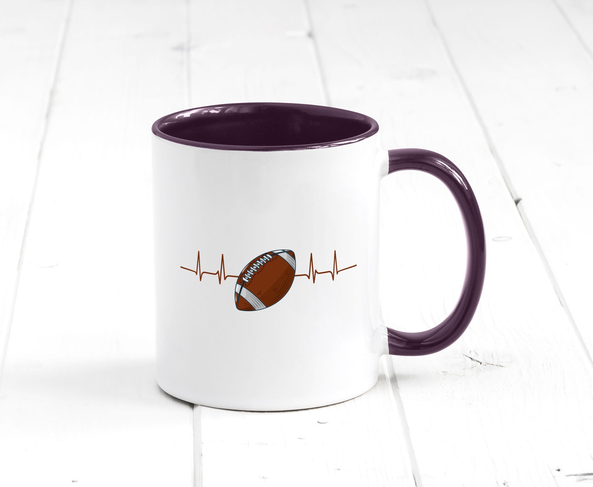 American Football Herzschlag | Footballer Superbowl Humor Geschenkidee Tasse