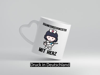 Krankenschwester mit Herz | Krankenschwester Krankenhaus Geschenkidee Humor Tasse