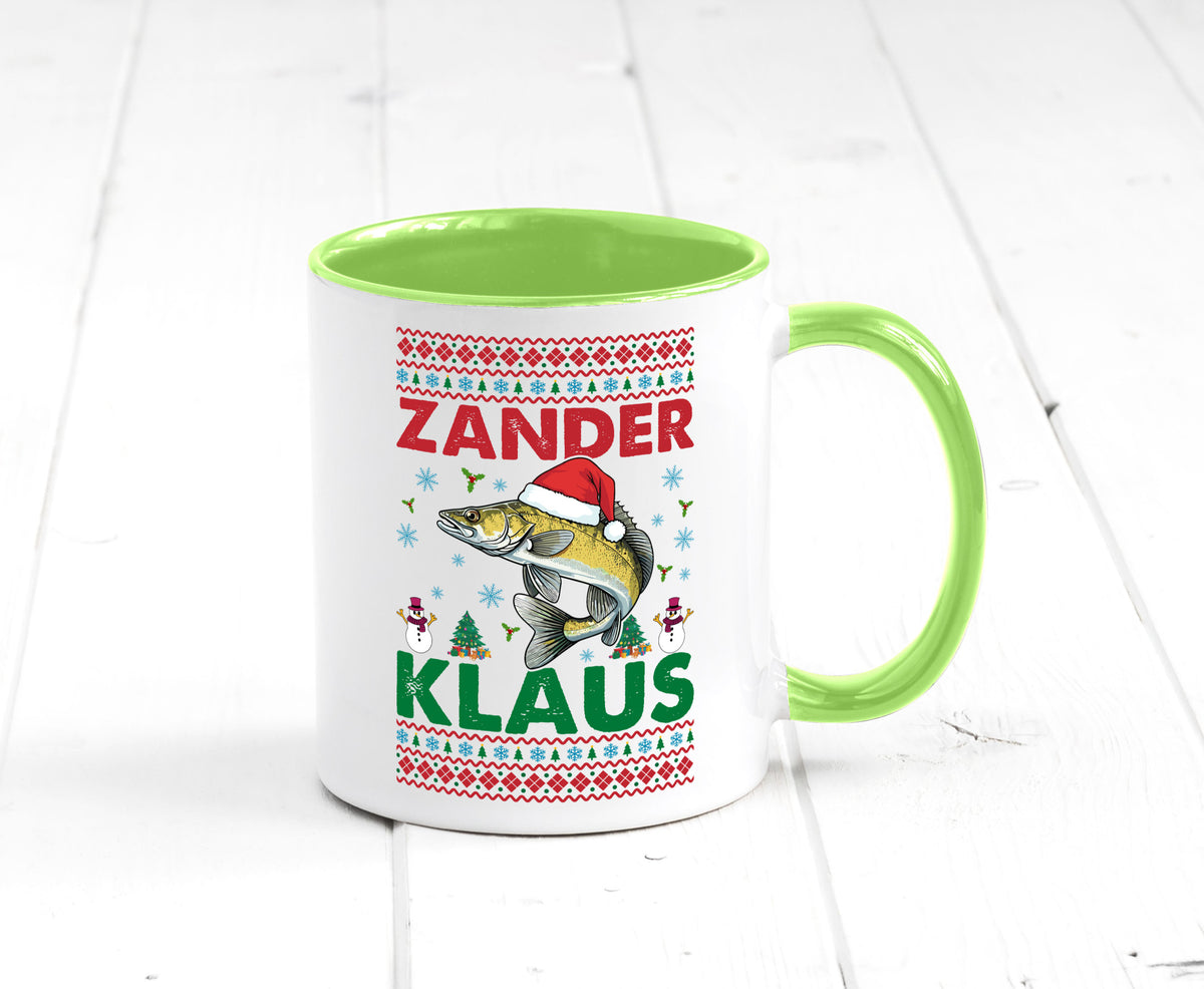 Zander Klaus | Ugly Christmas Angler Angeln v2 Geschenk Humor Geschenkidee Tasse