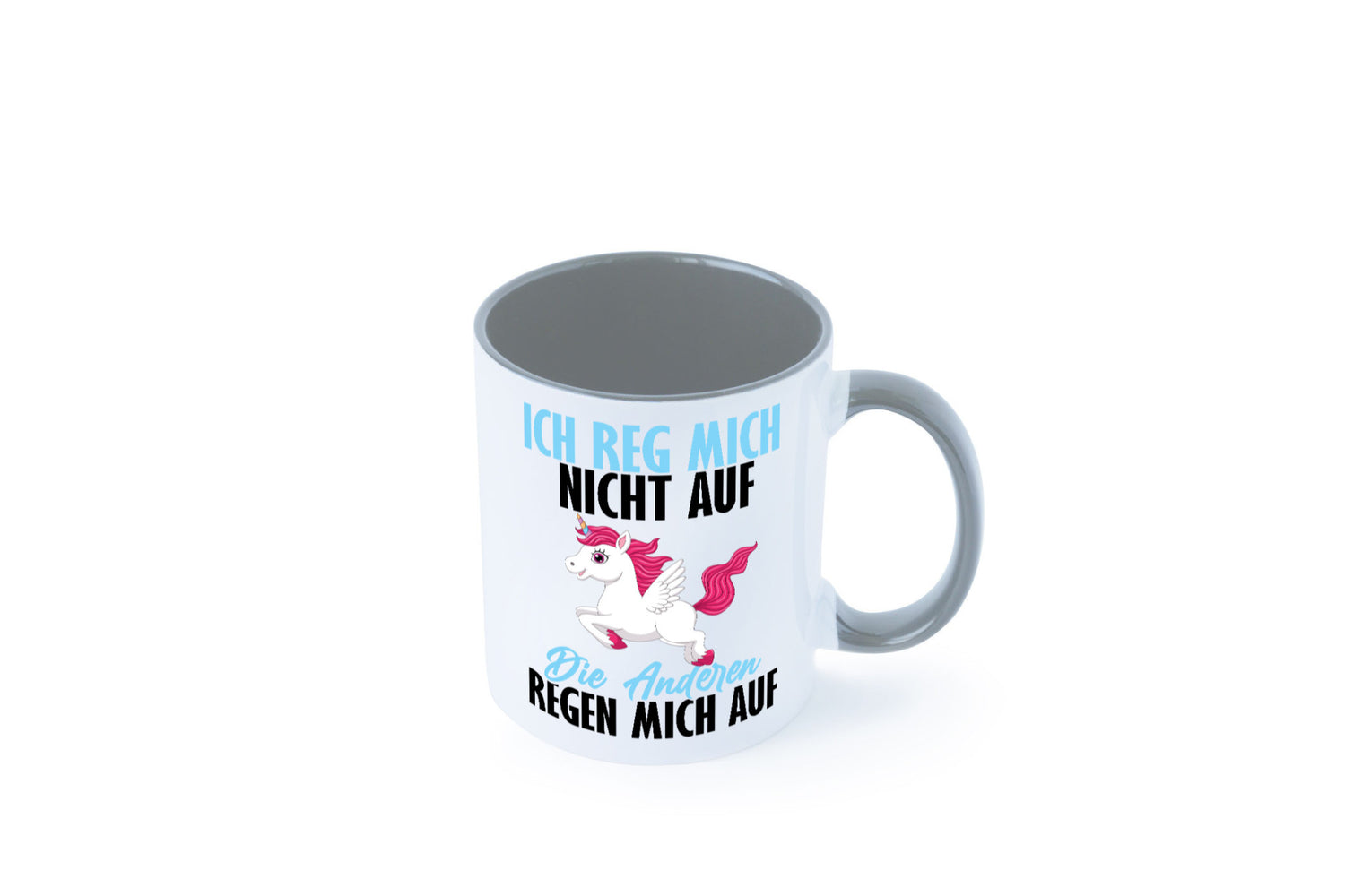 Ich reg mich nicht auf lustiger Spruch Geschenk Humor Geschenkidee Tasse