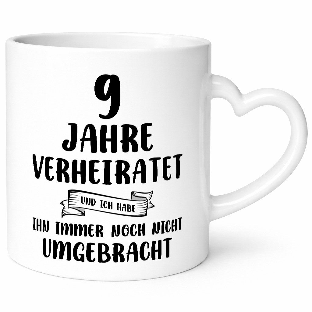 9 Jahre Verheiratet, immer noch am Leben! Geschenkidee Humor Tasse