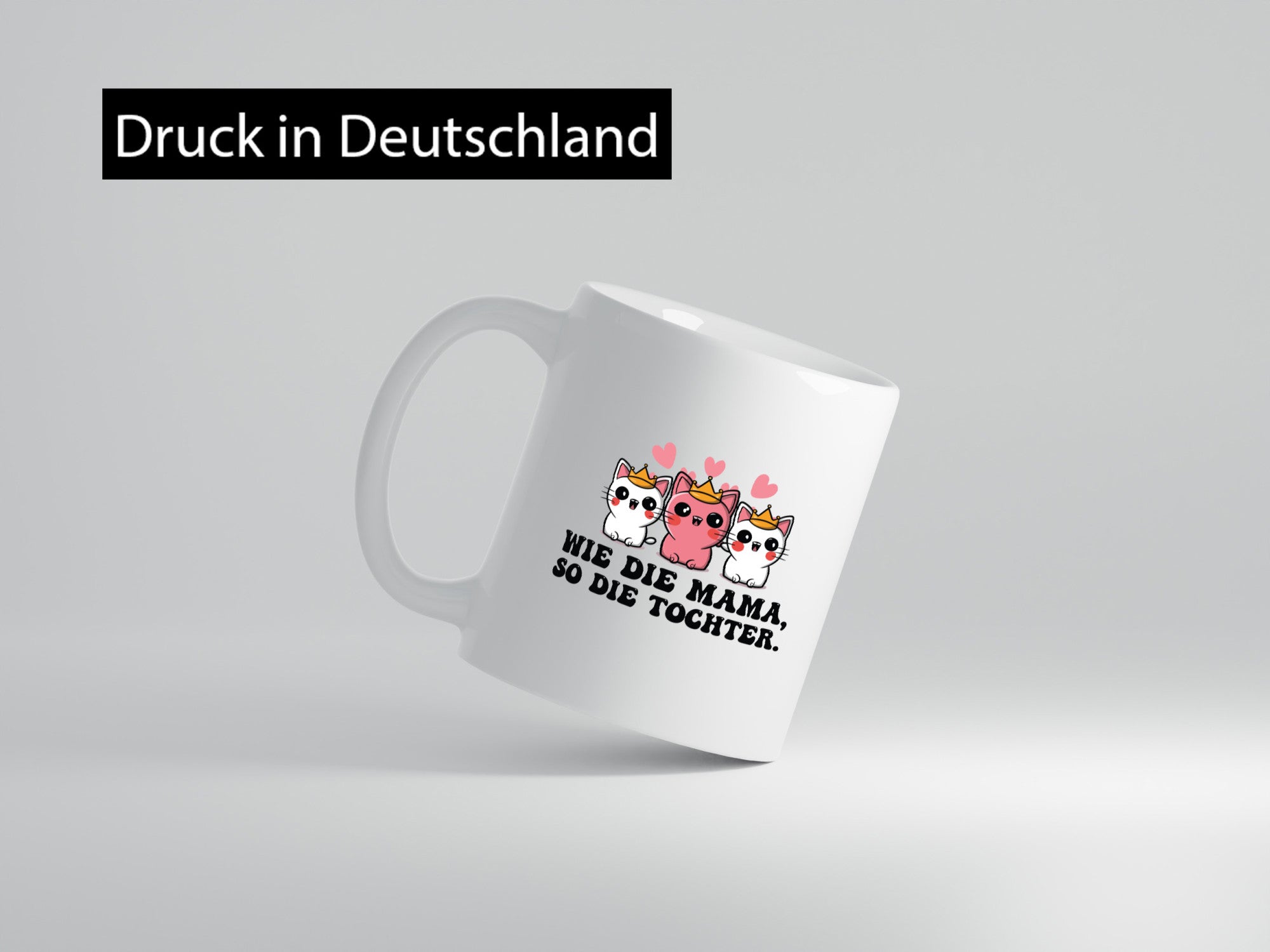 Wie die Mama, so Tochter | Katze Katzenbabies Geschenkidee Familie Humor Tasse