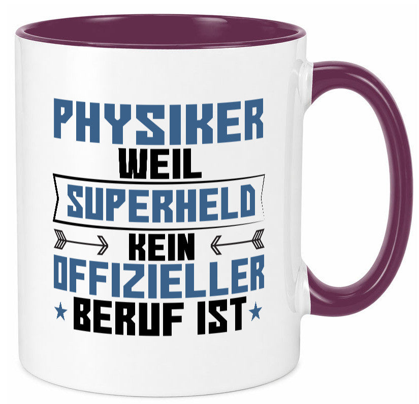 Superheld Physiker | Physik Geschenk Humor Geschenkidee lustiger Spruch Tasse