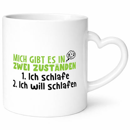 Zwei Zustände | Schlaf Faulpelz Schlafmütze Müdigkeit lustig Humor Geschenkidee