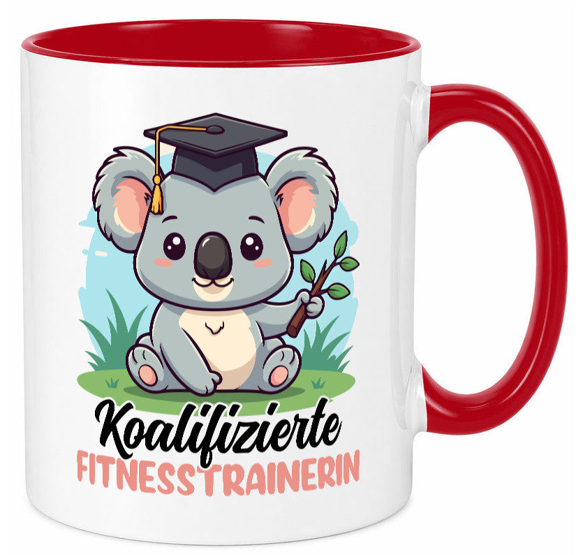 Koalifizierte Fitnesstrainerin | Trainerin Sport v2 Geschenkidee Humor Tasse