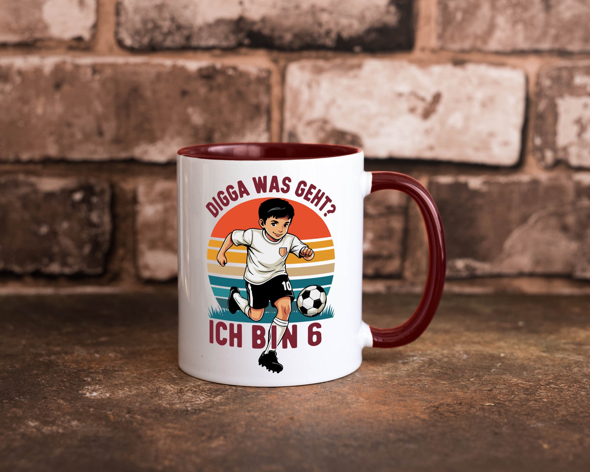 6 Geburtstag | Jahre Digga was geht ab Fußball lustiger Spruch Geschenk