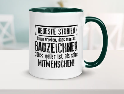 Neuste Studien: Bauzeichner | Zeichner Humor Geschenkidee Tasse