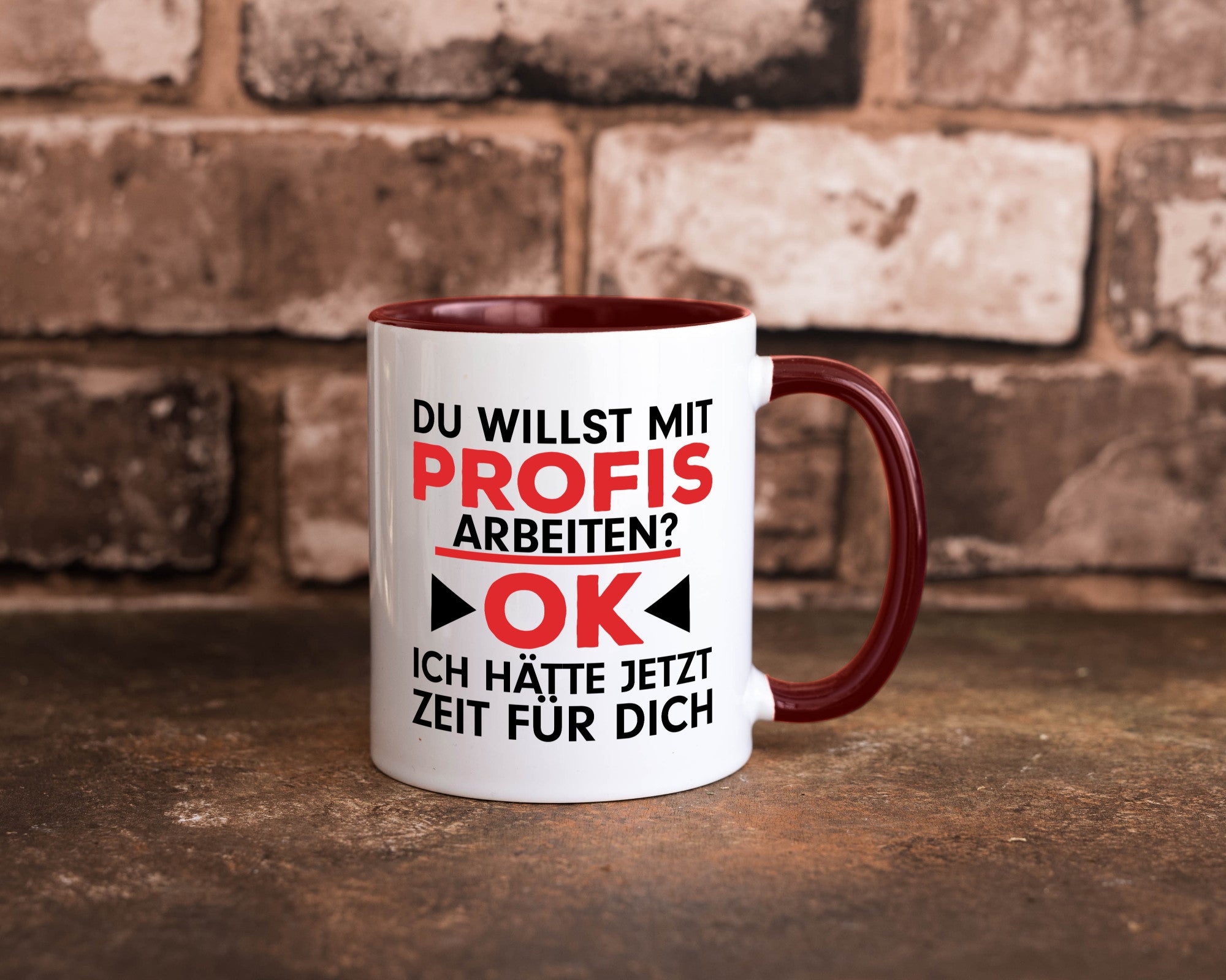 Profi Arbeiter | Arbeit Tasse mit Profis Beruf Geschenk Kollegen Büro lustiger