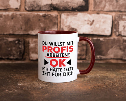Profi Arbeiter | Arbeit Tasse mit Profis Beruf Geschenk Kollegen Büro lustiger