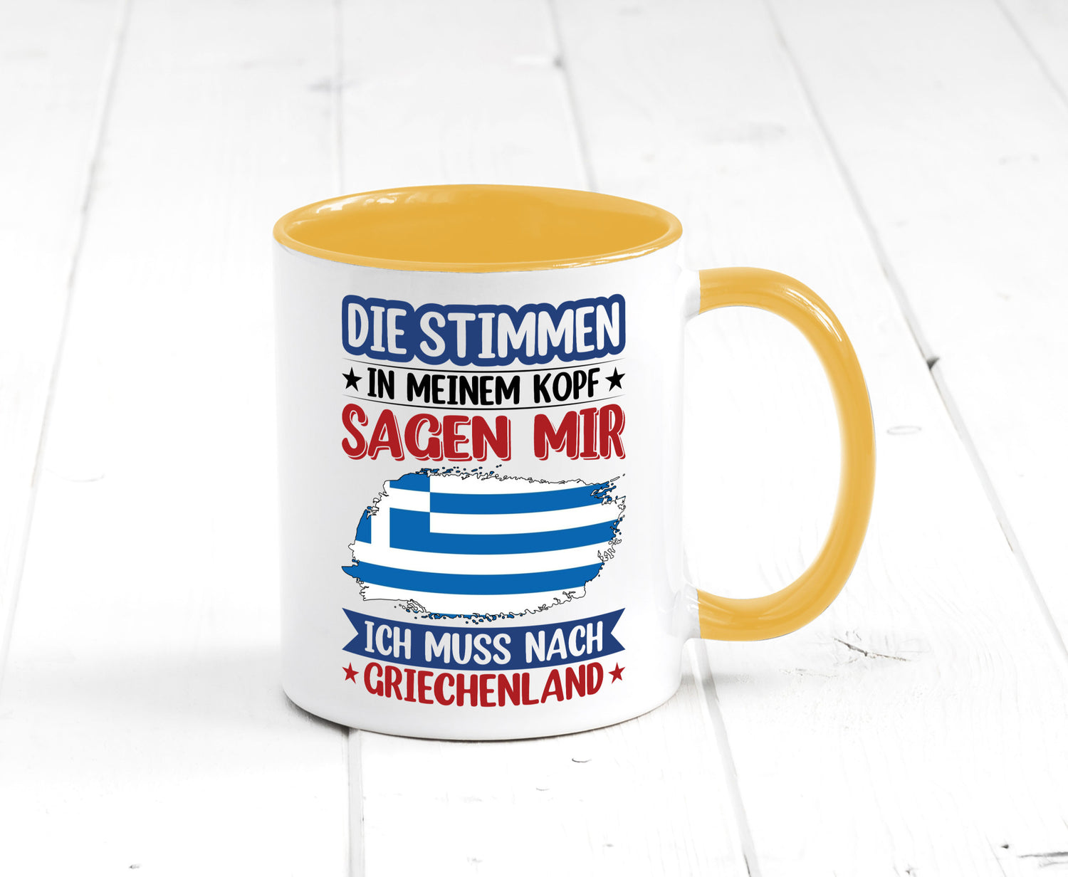 Griechenland | Urlaub Stimmen in meinem Kopf Traumland Humor Geschenkidee Tasse