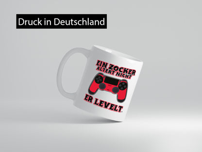 Zocker altern nicht Geschenk Humor Geschenkidee lustiger Spruch Tasse
