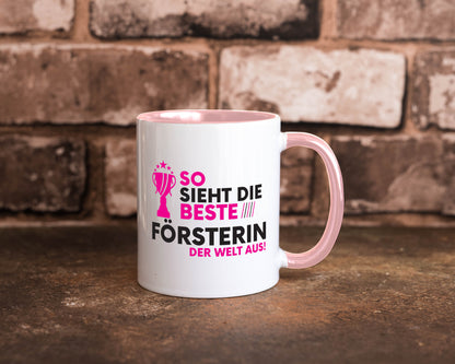 Die Weltbeste Försterin | Forst Arbeit Humor Kollegen Büro Geschenkidee Tasse