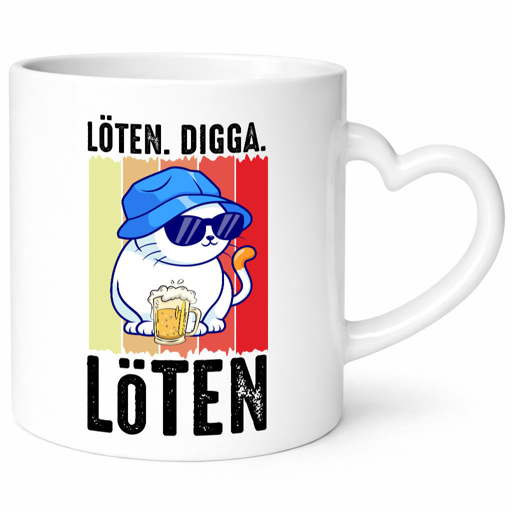 Löten Digga | Katze mit Bier Bierkatze Geschenk Tierliebhaber Humor lustiger