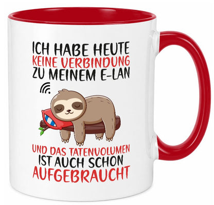 Keine Verbindung zu meinem WLan | Faultier Tatenvolumen Geschenk Tierliebhaber Tasse