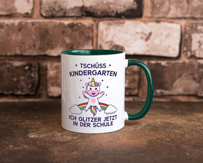 Kindergarten, jetzt Schule | Einhorn Geschenk Humor Geschenkidee lustiger Tasse