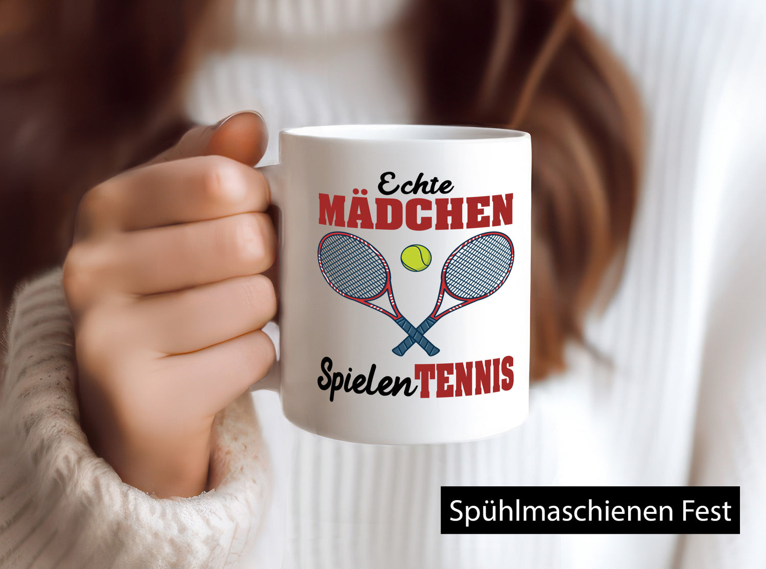 Echte Mädchen Spielen Tennis | Sport Geschenkidee Humor Tasse