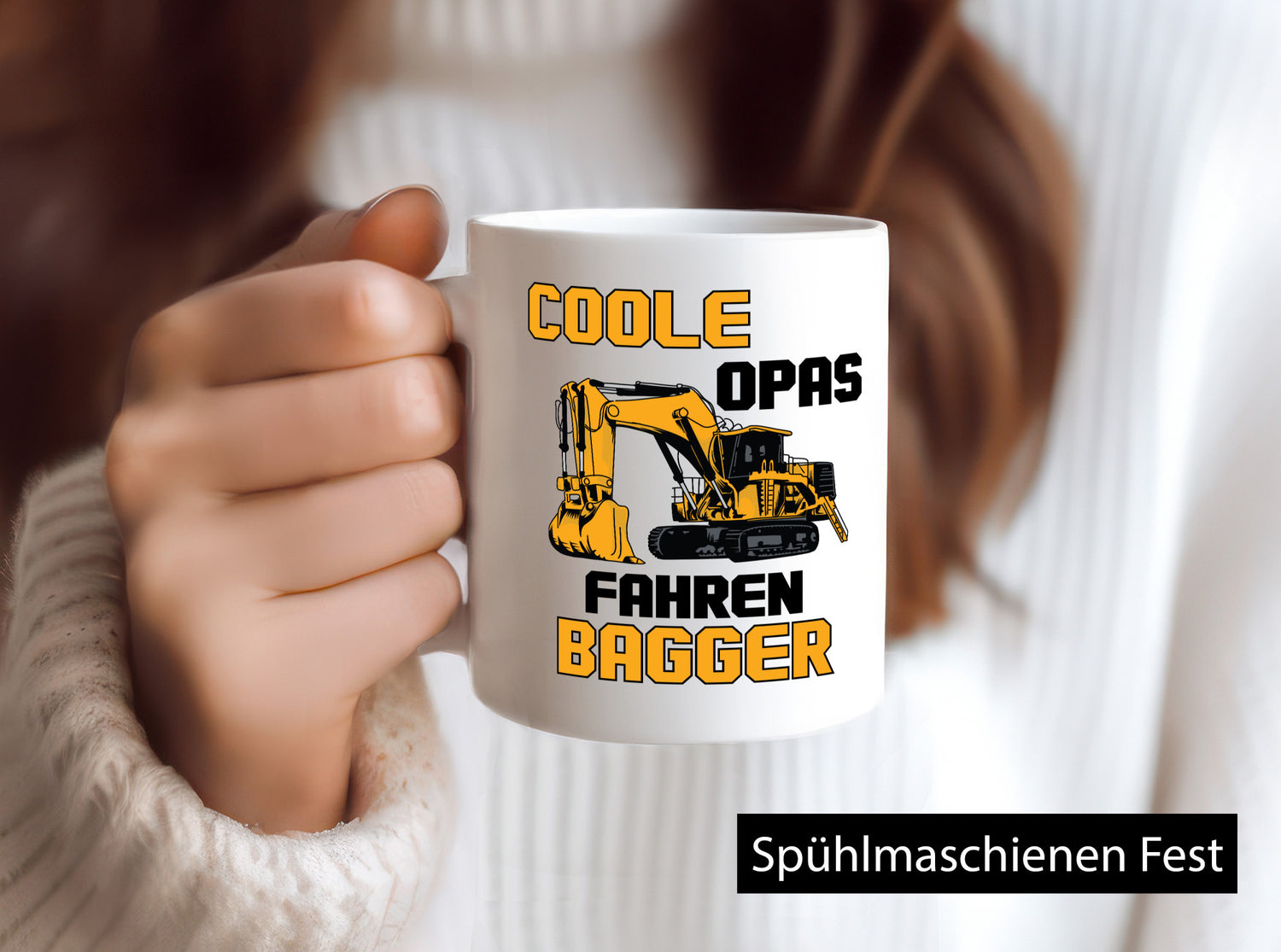 Coole Opas fahren Bagger | Baggerfahrer Opa Geschenkidee Familie Humor Tasse