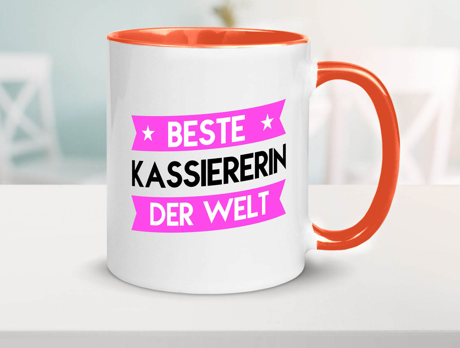 Beste Kassiererin lustiger Spruch Geschenk Humor Geschenkidee Tasse