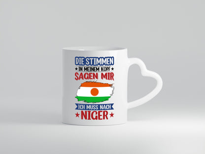 Niger | Urlaub Stimmen in meinem Kopf Traumland Humor Geschenkidee Tasse
