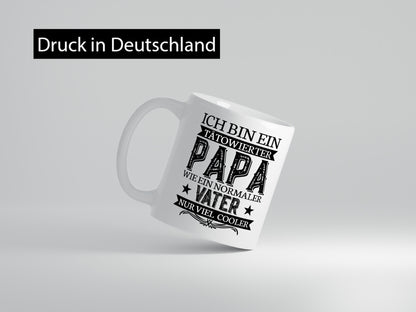 Tätowierter Papa | Cooler Vater Tasse Vatertag Geschenkidee Familie Humor