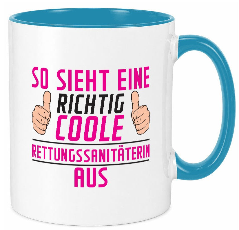 Richtig Coole Rettungssanitäterin | Sanitäter lustiger Spruch Geschenk Humor Tasse