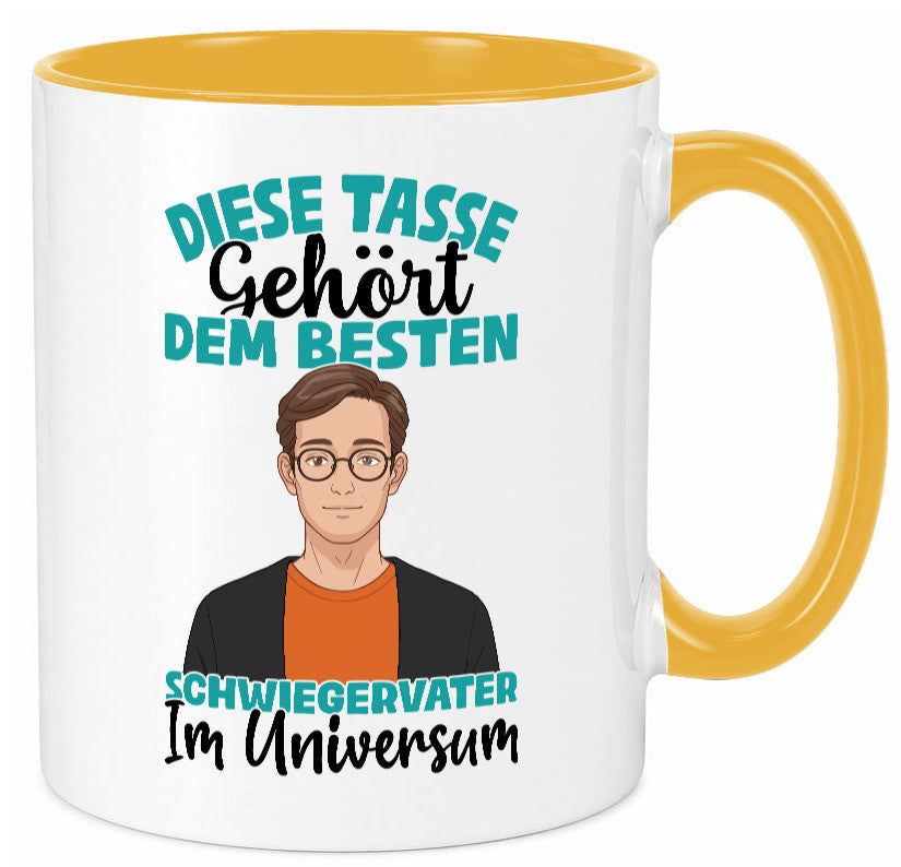 Im Universum: Schwiegervater |Schwiegersohn | Beziehung Geschenkidee Familie Tasse