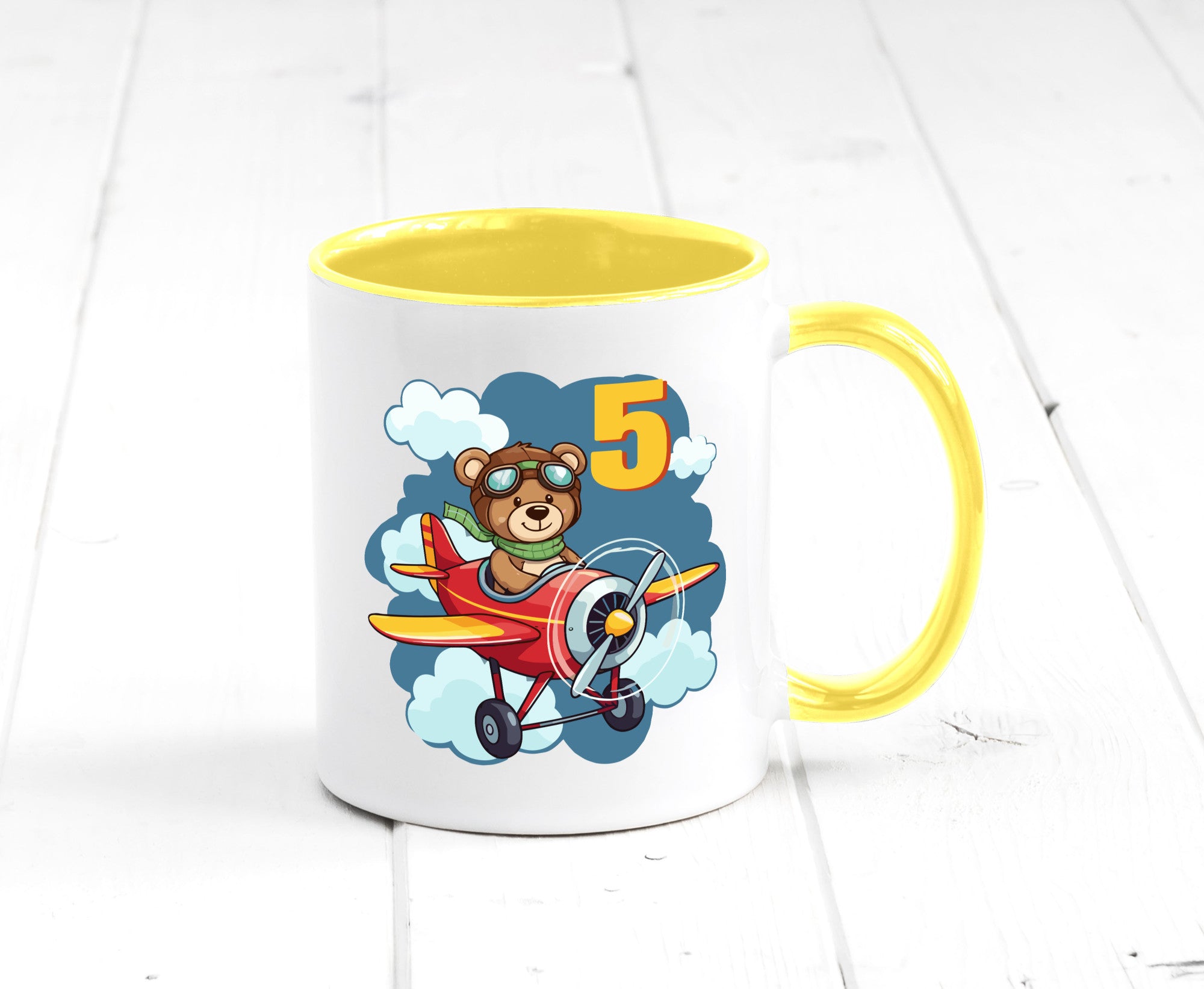5. Geburtstag | 5 Jahre Kinder Pilot Flugzeug Geschenkidee Humor Tasse