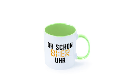 Oh schon Bier Uhr | Biertrinker Party Feiern Pils Humor Geschenkidee Tasse