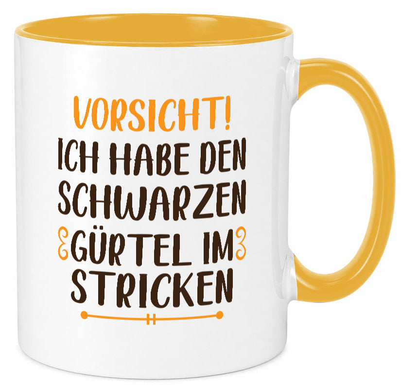 Schwarzen Gürtel im Stricken | Stricknadel lustiger Spruch Geschenk Humor