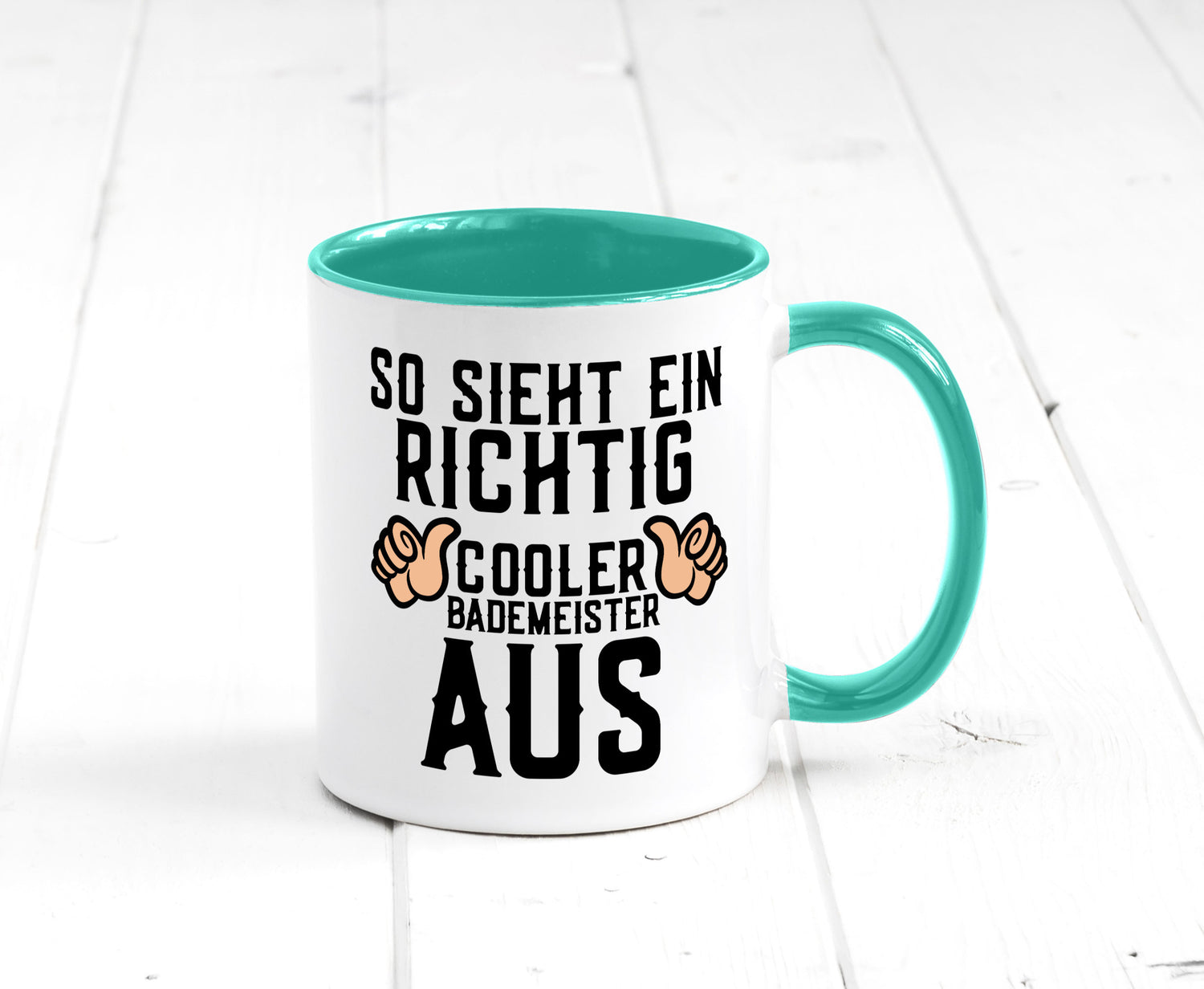 Richtig cooler Bademeister | Daumen hoch Schwimmbad lustig Humor Geschenkidee