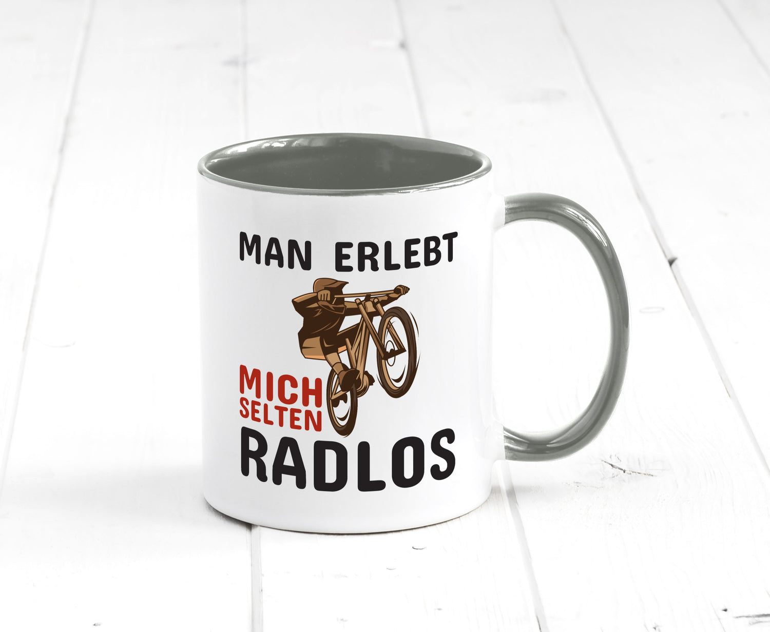 Selten Radlos | Spruchtasse Fahrrad Männer Humor lustiger Spruch Geschenk