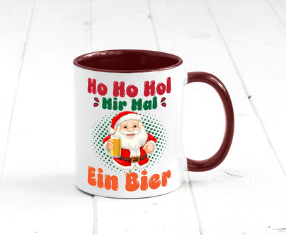 Ho mir mal ein Bier | Ugly Christmas Trinken v2 Geschenkidee Humor Tasse