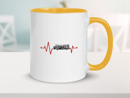 Herzschlag | Feuerwehrfahrzeug Feuerwehr Humor Geschenkidee Tasse