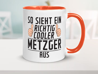 Richtig Cooler Metzger | Fleischer Metzgerei Geschenk Humor Geschenkidee Tasse