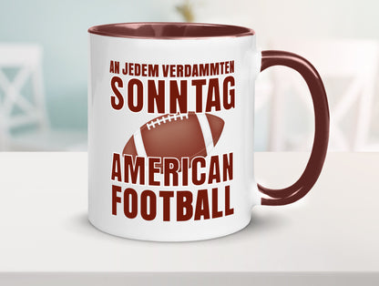 American Football | Sportfan Motiv jeden Sonntag Humor Geschenkidee Tasse