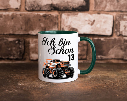13. Geburtstag | Monster truck 13 Jahre Geschenkidee Humor Tasse