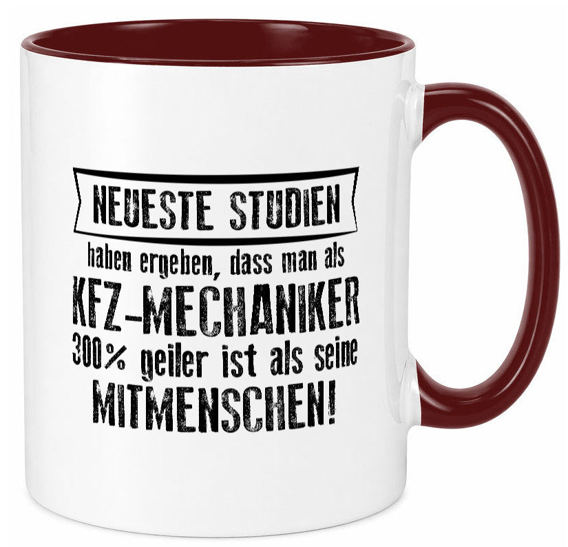 Neuste Studien: KFZ-Mechaniker | Werkstatt Mechaniker Geschenkidee Humor Tasse